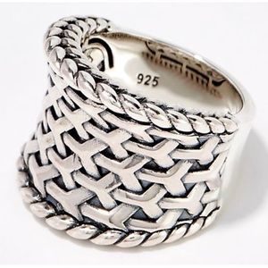JAI Sterling Silver Textured Saddle Ring
Saddle Ring, Size 5